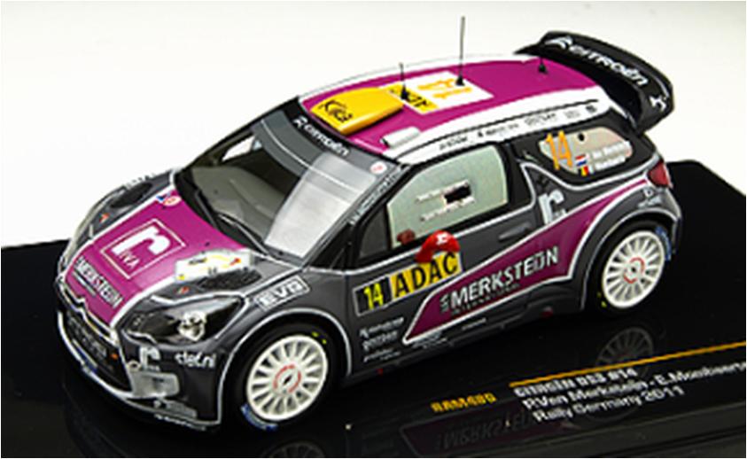 お取り寄せ予約品　ミニカー　2013年　イクソ 1/43  RAM480 シトロエン DS3 WRC 2011年 ラリー・ジャーマニー #14 P.Van Merksteijn/E.Mombaerts　4895102317479