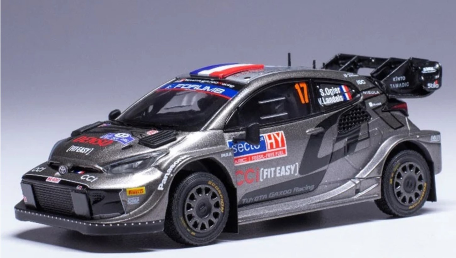 予約品　2025年4月頃　ミニカー　IXO(イクソ)　ダイキャスト　1/43　RAM945　トヨタ GR YARIS ラリー１ ハイブリッド 2024年 ラリーフィンランド 優勝 #17 S.Ogier/V.Landals（セバスチャン・オジエ/ヴァンサン・ランデ）