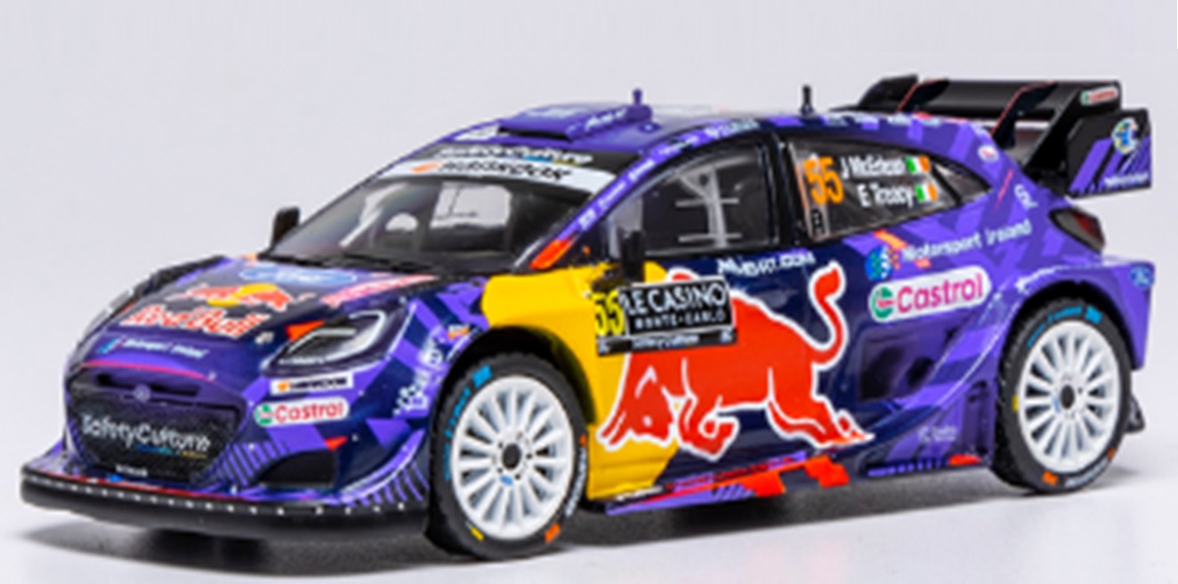 お取り寄せ予約品　9月頃　ミニカー　IXO(イクソ)モデル　ダイキャスト　1/43　RAM974A　フォード プーマ ラリー1 2025年 ラリーモンテカルロ #55 J.McErlean/E.Treacy　4907981692575