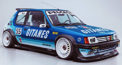 お取り寄せ予約品　11月頃　ミニカー　SOLIDO（ソリド）  ダイキャストモデル　1/18　S1801720　プジョー 205 GTI ブラックフィッシュ G トリビュート 1990 (ブルー)　3663506050770