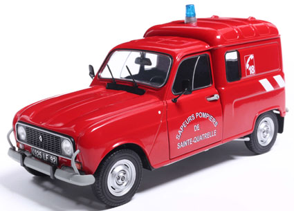 予約品　11月以降　ミニカー　SOLIDO（ソリド）ダイキャストモデル（開閉機構付） 1/18　S1802210　ルノー 4LF4 ポンピエ 1976 (レッド)　3663506047237