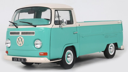 予約品　11月以降　ミニカー　SOLIDO（ソリド）ダイキャストモデル（開閉機構付） 1/18　S1809405　フォルクスワーゲン T2 ピックアップ 1968 (ターコイズ)　3663506047855