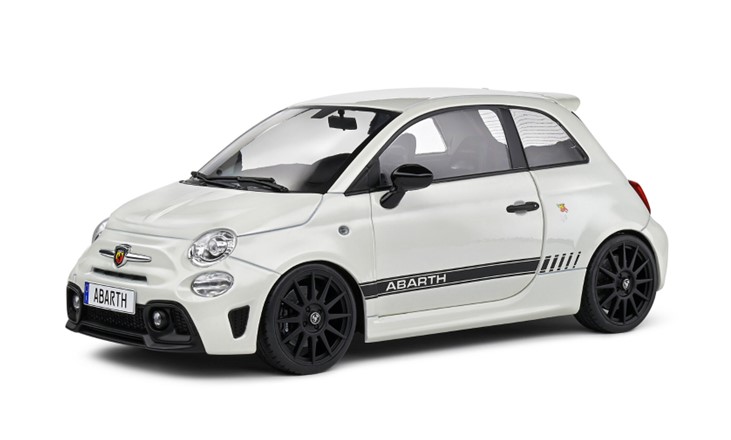 ミニカー　SOLIDO（ソリド） ダイキャストモデル（開閉機構付） 1/18　S1811301　フィアット F595 アバルト 2022 (ホワイト)　4548565485017