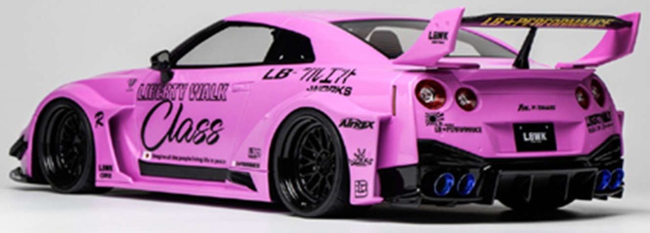 お取り寄せ予約品　11月頃　ミニカー　SOLIDO（ソリド）  ダイキャストモデル　1/18　S1815601　日産 GT-R (R35) リバティーウォーク シルエット ボディキット 2025 (ピンク)　3663506048302