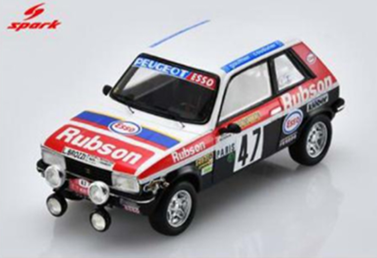 予約品　2027年2月頃　ミニカー　Spark　レジンモデル　1/43　S2614　Peugeot 104 ZS No.47 18位 Monte Carlo Rally 1981 P. Toujan A. Peuvergne　9580006926142