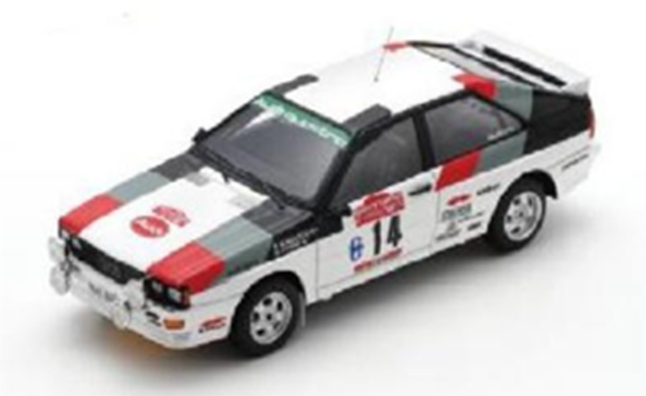 予約品　１0月以降　ミニカー　Spark　レジンモデル　1/43　S3220　Audi Quattro No.14 優勝 Rallye Sanremo 1981 M. Mouton F. Pons　9580006932204
