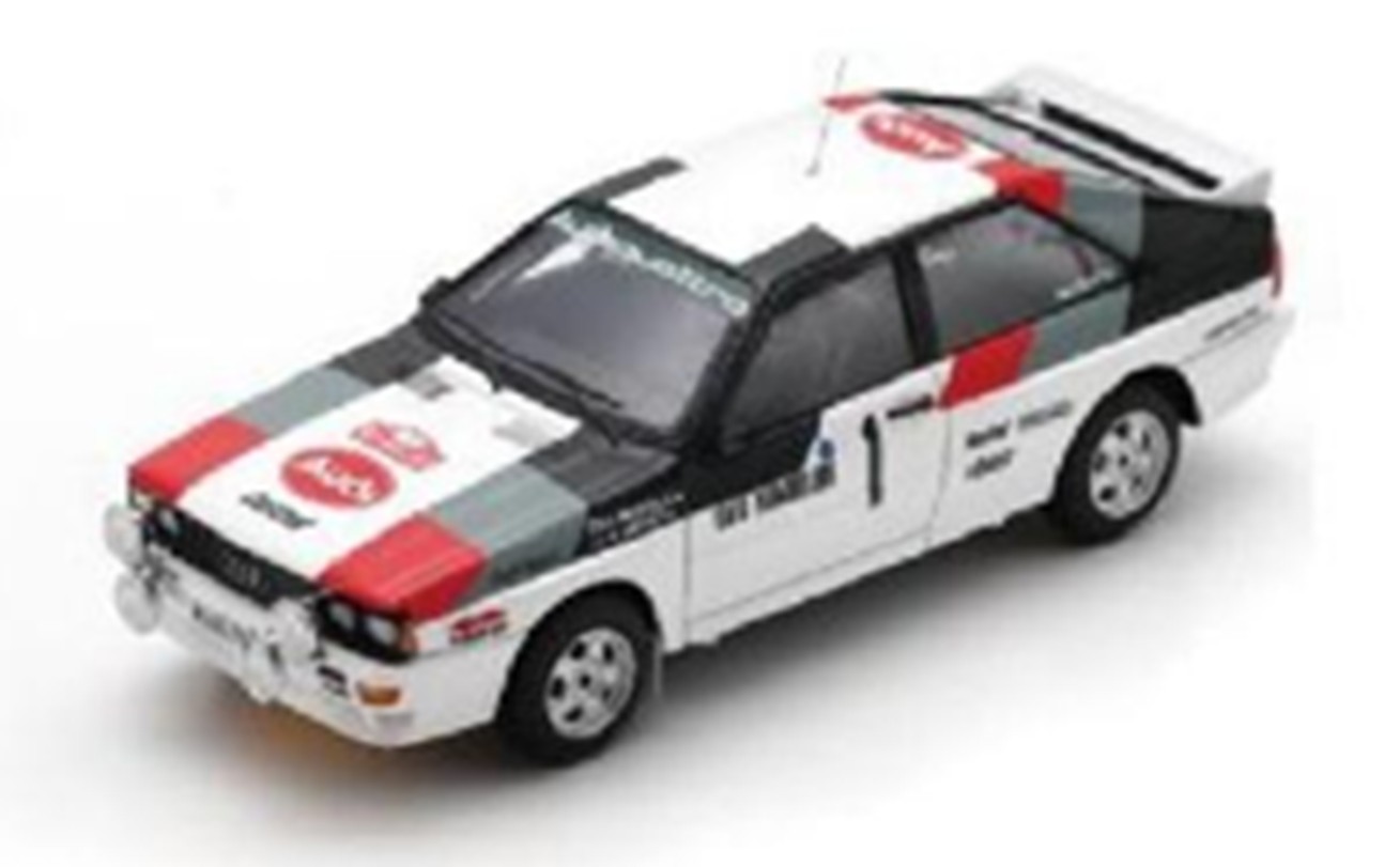 予約品　11月頃　ミニカー　Spark　レジンモデル　1/43　S3223　Audi Quattro No.1 2位 Rallye Monte Carlo 1982 H. Mikkola A. Hertz　9580006932235