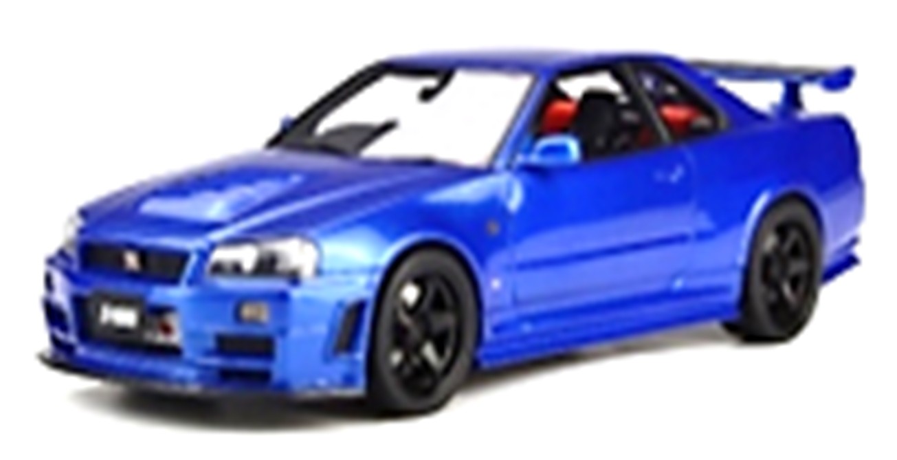 予約品　12月頃　ミニカー　SOLIDO（ソリド） ダイキャストモデル　1/43　S4318202　日産 スカイライン GT-R (R34) Z-tune 1999 (ブルー)　3663506044632
