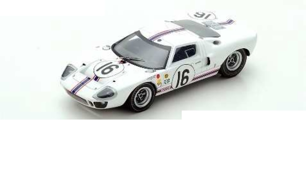 ミニカー　SPARK(スパーク)  レジンモデル 1/43　S5177　フォード GT40 Mk.I No.16 Le Mans 1967  H. Greder - P. Dumay　9580006951779