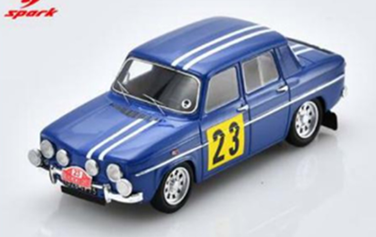 予約品　2027年2月頃　ミニカー　Spark　レジンモデル　1/43　S5550　Renault 8 Gordini 1300 No.23 7位 Monte Carlo Rally 1967 J-F. Piot M. Karaly　9580006955500