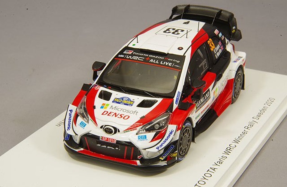 ミニカー　SPARK(スパーク) レジンモデル 1/43　S6568　トヨタヤリス TOYOTA Yaris WRC TOYOTA GAZOO Racing WRT No.33 優勝 Rally Sweden 2020 E.Evans S.Martin　9580006965684