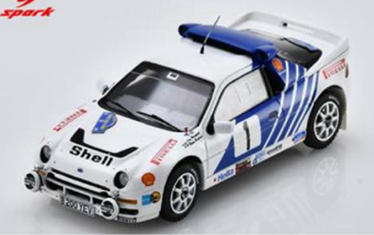 予約品　2027年3月頃　ミニカー　Spark　レジンモデル　1/43　S7753　Ford RS200 No.1 Swedish Rally 1986 S. Blomqvist B. Berglund　9580006977533
