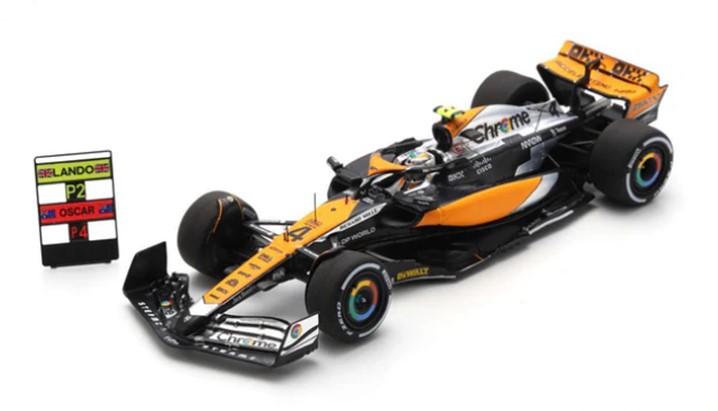 ミニカー　SPARK（スパーク）レジンモデル　1/43　S8593　マクラーレン McLaren MCL60 No.4 McLaren 2位 British GP 2023 Lando Norris　9580006985934