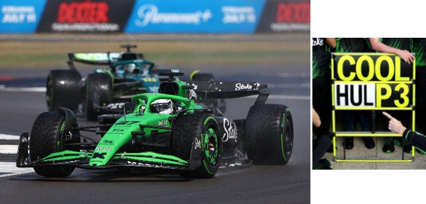 予約品　9月頃　ミニカー　SPARK（スパーク）レジンモデル　1/43　S9578　Kick Sauber No.27 Stake F1 Team Kick Sauber 3位 British GP 2025 Nico Hulkenberg With Pit Board　9580006995780