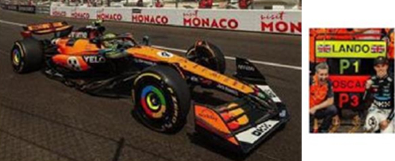 予約品　2026年2月頃　ミニカー　Spark（スパーク）レジンモデル　1/43　S9622　McLaren MCL39 No.4 McLaren Formula 1 Team 優勝 Monaco GP 2025 Lando Norris　9580006996220