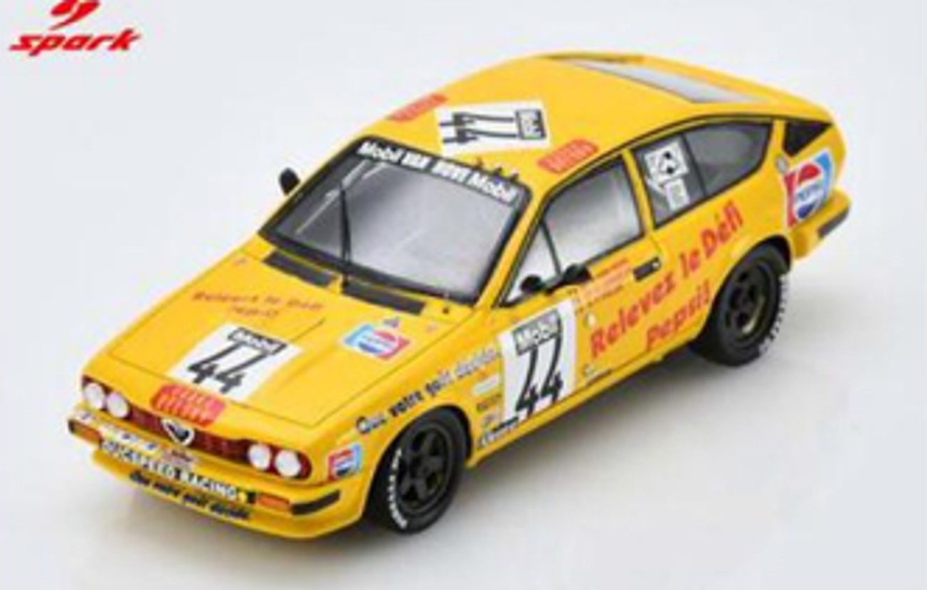 予約品　2027年2月頃　ミニカー　Spark　レジンモデル　1/43　SB548　Alfa Romeo GTV6 Jolly Club No.44 Milano 1983 R. van Hove A. Lierneux F. Polak　9580006725486