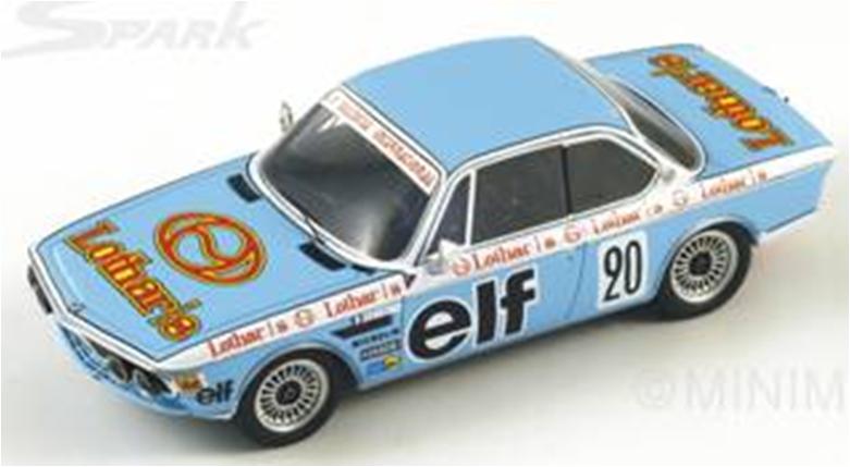 ミニカー　スパークモデル 1/43　SF001　BMW　CSL　1976年　チャンピオン・プロダクション　＃20　ドライバー：J-P.Beltoise　限定１０００個