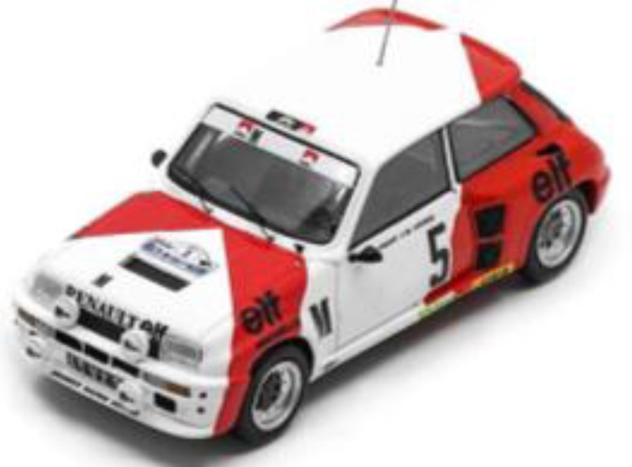 予約品　12月頃　ミニカー　SPARK(スパーク) レジンモデル 1/43　SF197　ルノー Renault 5 Turbo No.5 Rallye de Var 1982 A. Prost J-M. Andrie Limited 500　9580006731975