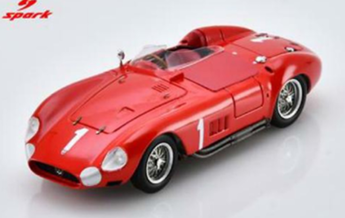 予約品　2027年4月頃　ミニカー　Spark　レジンモデル　1/43　SF338　マセラティ Maserati 300S No.1 優勝 1000kms Paris 1956 J. Behra L.  Rosier　9580006733382