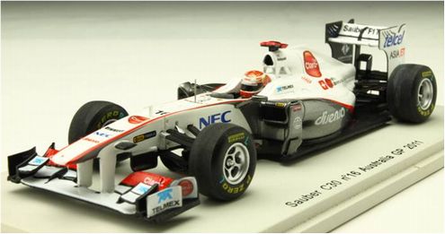 ミニカー　SPARK 1/43　SJ003　ザウバー　C30　2011年　オーストラリアGP　＃18　ドライバー：小林可夢偉