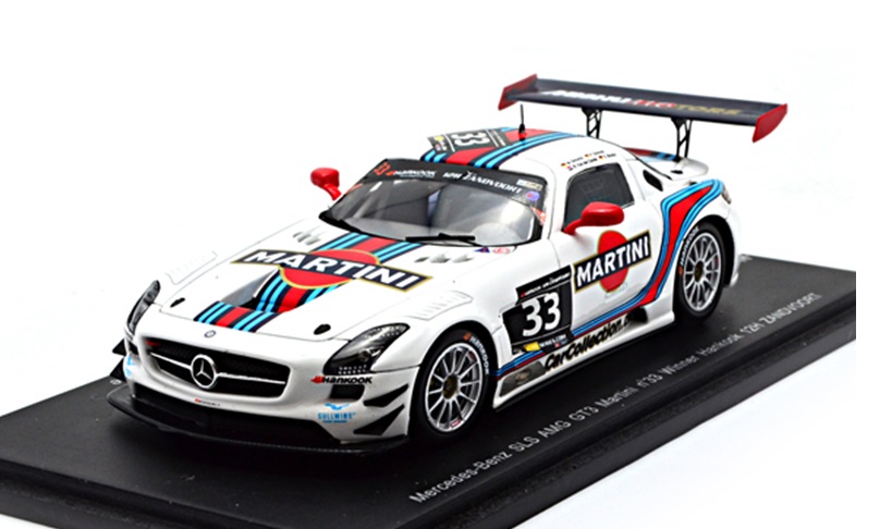 ミニカー　スパーク SPARK　 レジンモデル 1/43　SP054　メルセデスベンツ SLS AMG GT3 マルティーニ No. 33 優勝  Hankook 12H ZANDVOORT 750限定 M. Schultis/R. van der Zande/P. Schmidt/C. ...