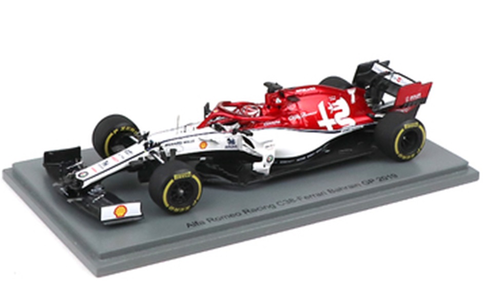 ミニカー　SPARK(スパーク) ユーロスポーツ別注 日本限定　レジンモデル 1/43　SPK-ES-1905　アルファロメオ レーシング C38 フェラーリ 2019年バーレーンGP K.ライコネン　限定300台　4549931038561