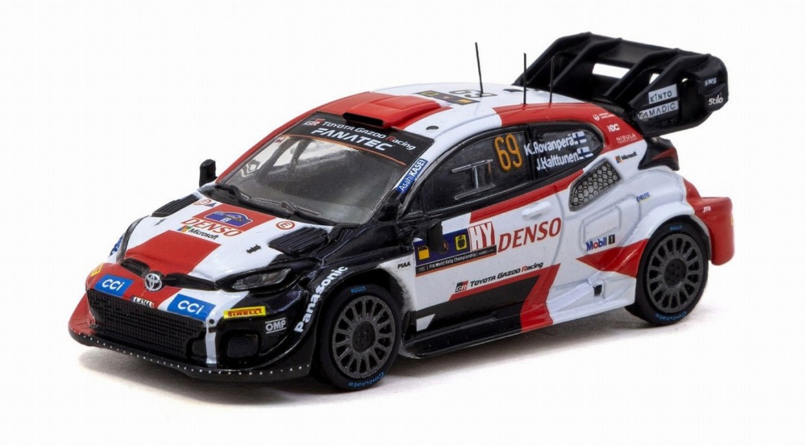 予約品　2026年1月頃　ミニカー　TARMAC（ターマック）ダイキャスト製　1/64　T64-085-23CER69　トヨタヤリス Toyota GR YARIS Rally1 HYBRID Central European Rally 2023 WRC World Champion 2023 Kalle Rovanpera Jonne Halttunen　9581015733448