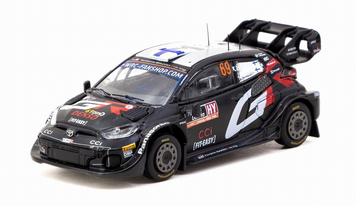 予約品　2026年4月頃　ミニカー　TARMAC（ターマック）ダイキャスト製　1/64　T64-085-24RL69　トヨタ Toyota GR YARIS Rally1 HYBRID Rally Latvia 2024 優勝 Kalle Rovanpera / Jonne Halttunen　9581015733431
