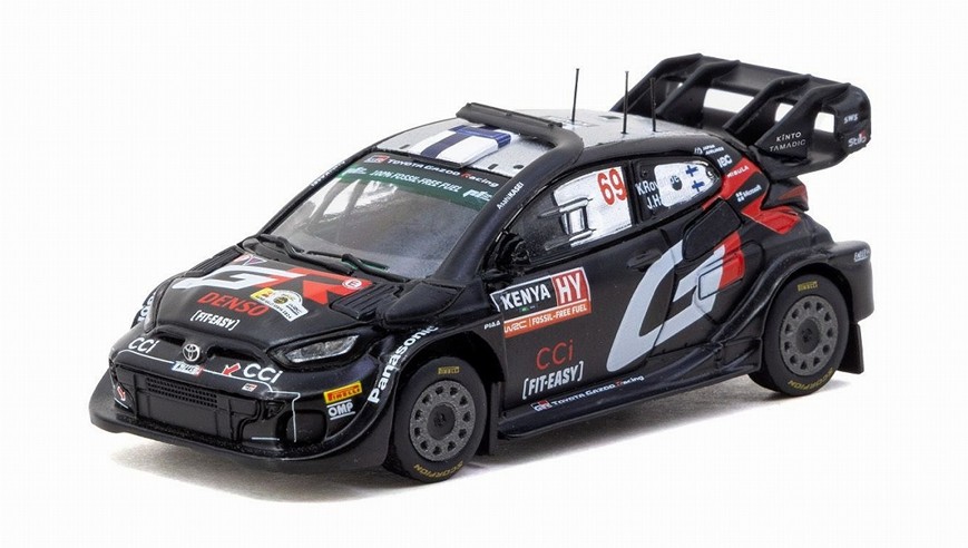 予約品　2027年3月頃　ミニカー　TARMAC（ターマック）ダイキャスト製　1/64　T64-085-24SAF69　Toyota GR YARIS Rally1 HYBRID Safari Rally Kenya 2024 優勝 Kalle Rovanpera Jonne Halttunen　9581015733462