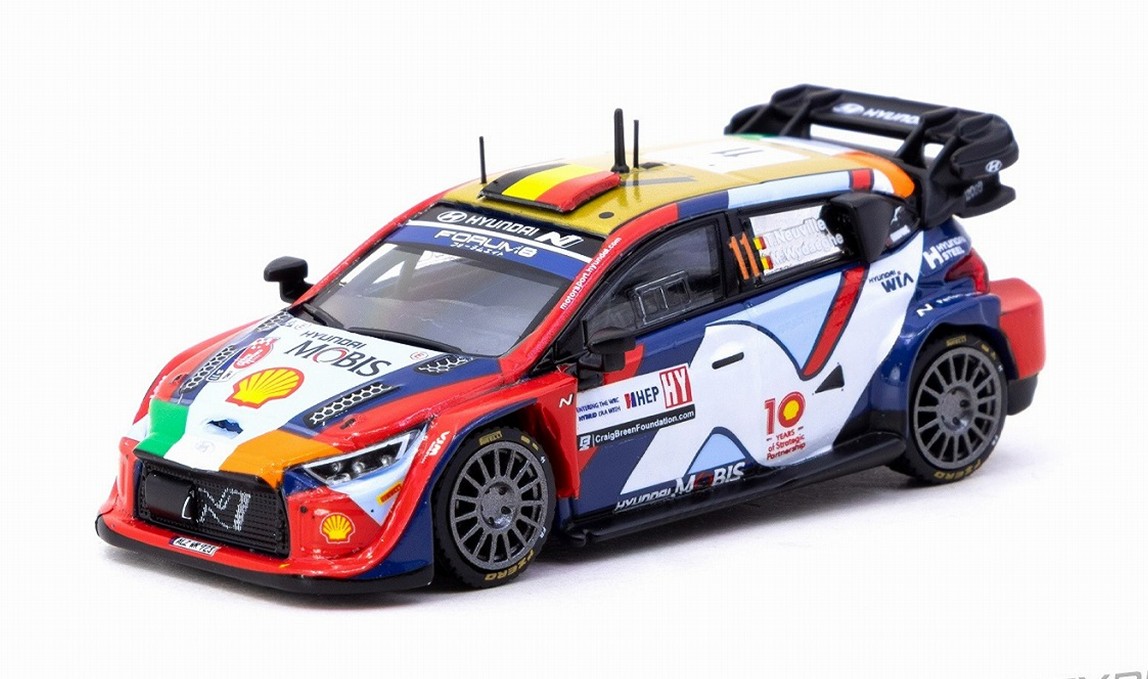 予約品　2026年4月頃　ミニカー　TARMAC（ターマック）ダイキャスト製　1/64　T64-089-24CR11　ヒヨンデ Hyundai i20 N Rally1 Hybrid Croatia Rally 2024 Thierry Neuville  Martijn Wydaeghe　9581015731727