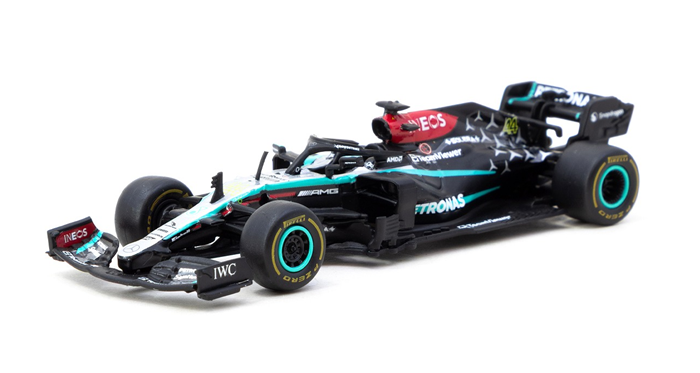 予約品　12月頃　ミニカー　TARMAC（ターマック）ダイキャスト製　1/64　T64G-F037-NY　メルセデス Mercedes-AMG F1 W12 E Performance New York Demo Run 2024 Lewis Hamilton　9581015734360