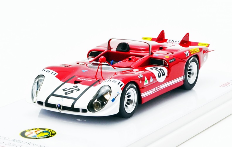 ミニカー　TRUE SCALE　1/43スケール　レジンモデル　TSM144312　アルファロメオ Tipo 33/3 #36 1970 ルマン24h