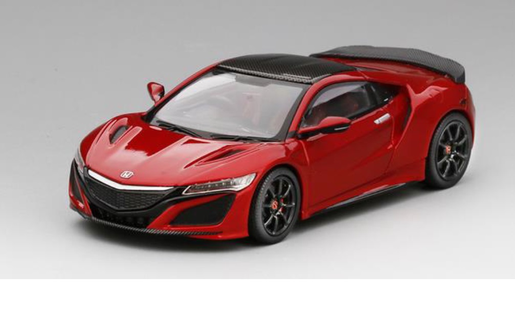 予約品　11月頃　ミニカー　TSM MODEL　レジンモデル 1/43　TSM430261　ホンダ NSX バレンシアレッドパール モデューロ ホイール　4895183606981