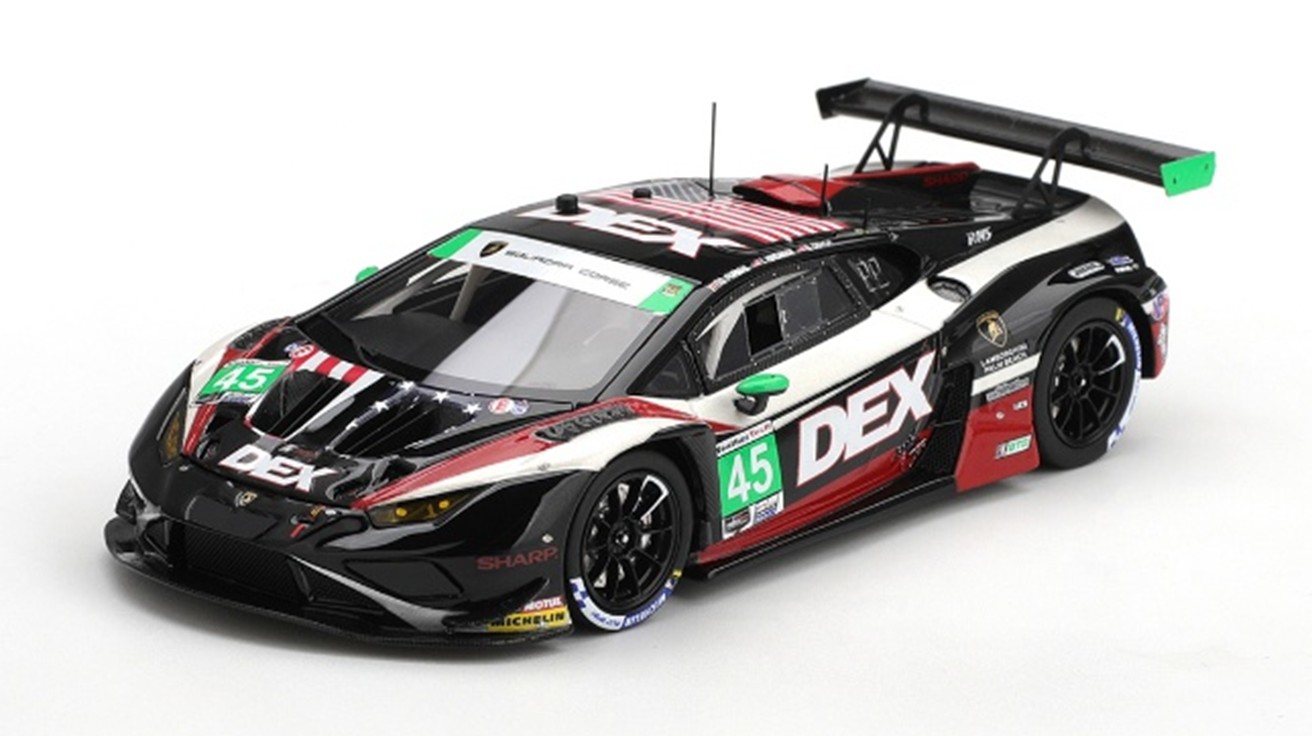 お取り寄せ予約品　2027年2月以降　ミニカー　TSMMODEL（TSMモデル）レジンモデル　1/43　TSM430977　ランボルギーニ ウラカン GT3 EVO2 IMSA ラグナ・セカ クラス 優勝車 2026 #45 DEX Wayne Taylor Racing　840456394755
