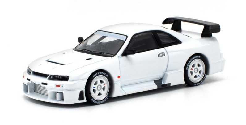 予約品　2027年3月頃　ミニカー　WORKS Model　ダイキャストモデル  1/64　W640037　日産スカイライン R33 LM 1995 GT1 ホワイト　4562129852459