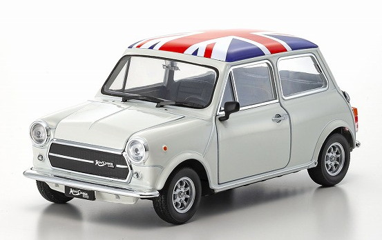 お取り寄せ予約品　7月頃　再発売　ミニカー　WELLY  ダイキャスト（開閉機構アリ）　1/24　WE22496UK1　ミニクーパー 1300 アイボリー（ルーフ：ユニオンジャック）　4548565524778