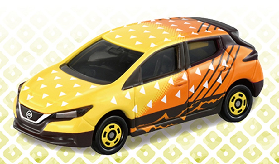 ミニカー　トミーテック　1/64　175933　ドリームトミカ　鬼滅の刃Vol.1.1  no.03我妻 善逸(あがつま ぜんいつ)　日産リーフ