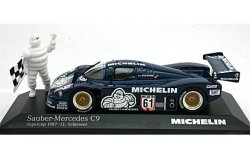 特価品　ミニカー　ミニチャンプス 1/43  43387106A　ザウバーメルセデス C9 Supercup 1987 J.L.Schlesser "MICHELIN" スタンディングフィギュア付