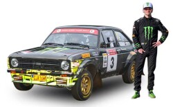 予約品　12月頃　ミニカー　サンスター SunStar   1/18　4864F　フォード エスコート RS1800 2023年 ロジャー・アルバート・クラーク・ラリー #3 O.Solberg/E.Edmondson  O.Solbergフィギュア付　0657440148641