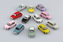 SKYNET ブラインドトイ  1/64　3111321　ニッサン パイクカーコレクション（Be-1、PAO、FIGARO 各4カラー）12個入BOX　4905083111321