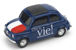 ミニカー　BRUMM(ブルム) 1/43　BR056　フィアット 500 フランス "CE LA VIE!"　"VOILA"　8020677025146