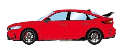 予約品　10月頃　ミニカー　EIDOLON (アイドロン）  レジンハンドメイド   1/43　EM674C　ホンダシビック Honda Civic Type R (FL5) 2022 フレイムレッド　4570104432978