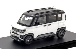 予約品　9月頃　ミニカー　Hi-Story（ハイストーリー）レジンモデル　1/43　HS587WH　三菱デリカミニ Mitsubishi DELICA MINI（2025）ホワイトパール×ブラックマイカ　4523231452371