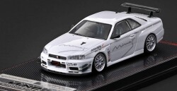 予約品　2027年6月頃　ミニカー　ignition model(イグニッションモデル） 1/64　IG4092　日産スカイライン Nissan Skyline GT-R Mine's (R34) White　4580832500924