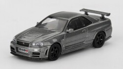 予約品　2026年3月以降順次　ミニカー　MINI-GT　1/64　MGT01160-R　日産スカイライン GT-R ダークメタルグレー (NISMO BNR34 CRS バージョン)(右ハンドル)　840456385326
