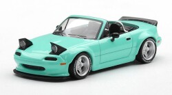 予約品　9月以降順次　ミニカー　MINI-GT　1/64　MGT01249-R　Pandem マツダ MX-5 (NA) ミントグリーン(右ハンドル)　840456392621