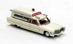 ミニカー NEO 1/87 キャデラック S&S 救急車 1966 ホワイト 4907981621636
