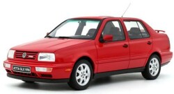 予約品　2027年2月頃　ミニカー  OttO mobile　レジンモデル（開閉機構なし） 1/18　OTM1389　フォルクスワーゲン ジェッタ Mk.III GLX VR6 1996 (レッド)限定生産品　4548565528233