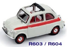 ミニカー　ブルム BRUMM　1/43　R603　フィアット 500  スポーツ　1959 オープンルーフ　8020677025337