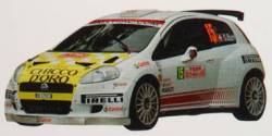 ミニカー　IXO 1/43　RAM380　フィアット アバルト グランデプント S2000 2009年 モンテカルロラリー 7位 #15 O.Burri/F.Gordon